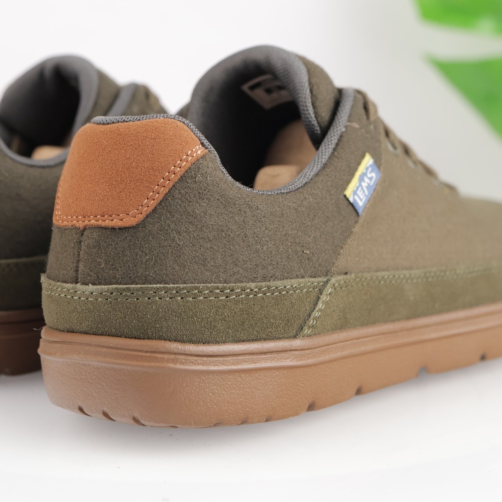 Lems Mens Chillum Barefoot Shoes Size 11 Olive Canvas Minimalist Sneaker Lace Up - Picture 9 of 17